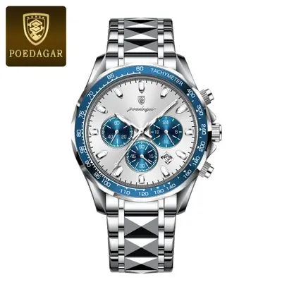 Image de Montre Homme Luxe Étanche - Chronographe Quartz Acier Inoxydable