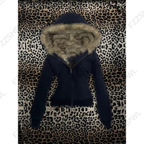 Immagine di Felpa con Cappuccio Y2K Stile Chic Rock Goth – Streetwear Casual Minimalista per Donne