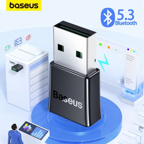 Zdjęcie Adapter Bluetooth Baseus BA07 – Bezprzewodowy Odbiornik i Nadajnik Audio z USB do Głośników, Komputera, Myszki i Klawiatury
