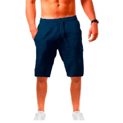 Image de Short d'été homme coton-lin léger & respirant