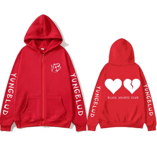 Bild von Yungblud Black Hearts Club Hoodie – Rock-Style Zip-Up für Männer & Frauen