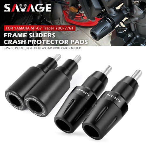 Imagen de Protector Deslizante Antichoque de Marco para Yamaha MT-07, Tracer 700, MT-07 GT y FZ-07 - Protección de Carenado para Motor de Motocicleta