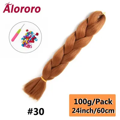 Image de Tresses Afro Ombre 24" - Extensions Synthétiques Jumbo