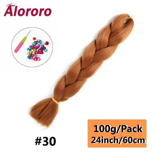 Image de Tresses Afro Ombre 24" - Extensions Synthétiques Jumbo