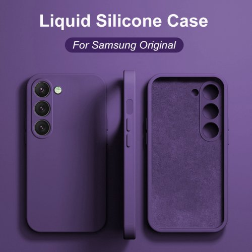 Afbeelding van Zachte Vloeibare Siliconen Hoes voor Samsung Galaxy S23, S24 FE & S25 Plus