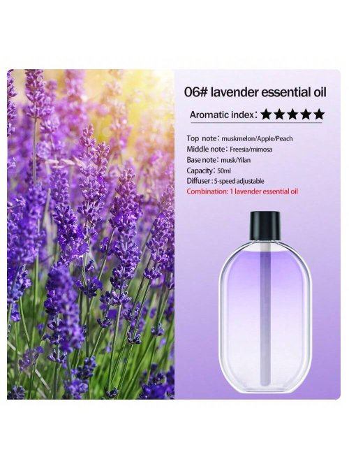 Zdjęcie Akumulatorowy przenośny dyfuzor do aromaterapii, olejki eteryczne do aromaterapii, odświeżacz powietrza, neutralizator zapachów, 5-stopniowy