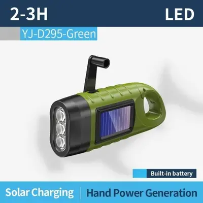Image de Torche LED Solaire & Manivelle - Éclairage Autonome