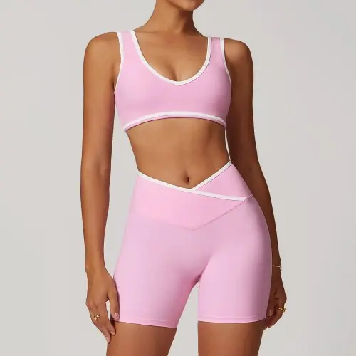 Image de Ensemble Yoga 2 Pièces - Leggings Haute Taille + Soutien-Gorge Sport