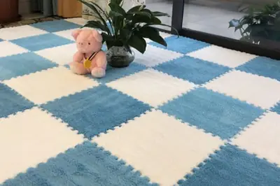 Image de Tapis de Jeu Mousse Doux pour Bébé - 30x30 cm