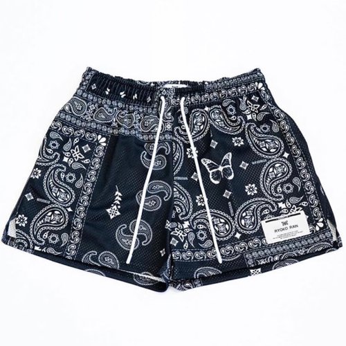 Image of Ryoko Rain New Summer Men's and Women's Fashion Beach Seaside Casual Mesh Shorts Quick-Drying Quarter Pants