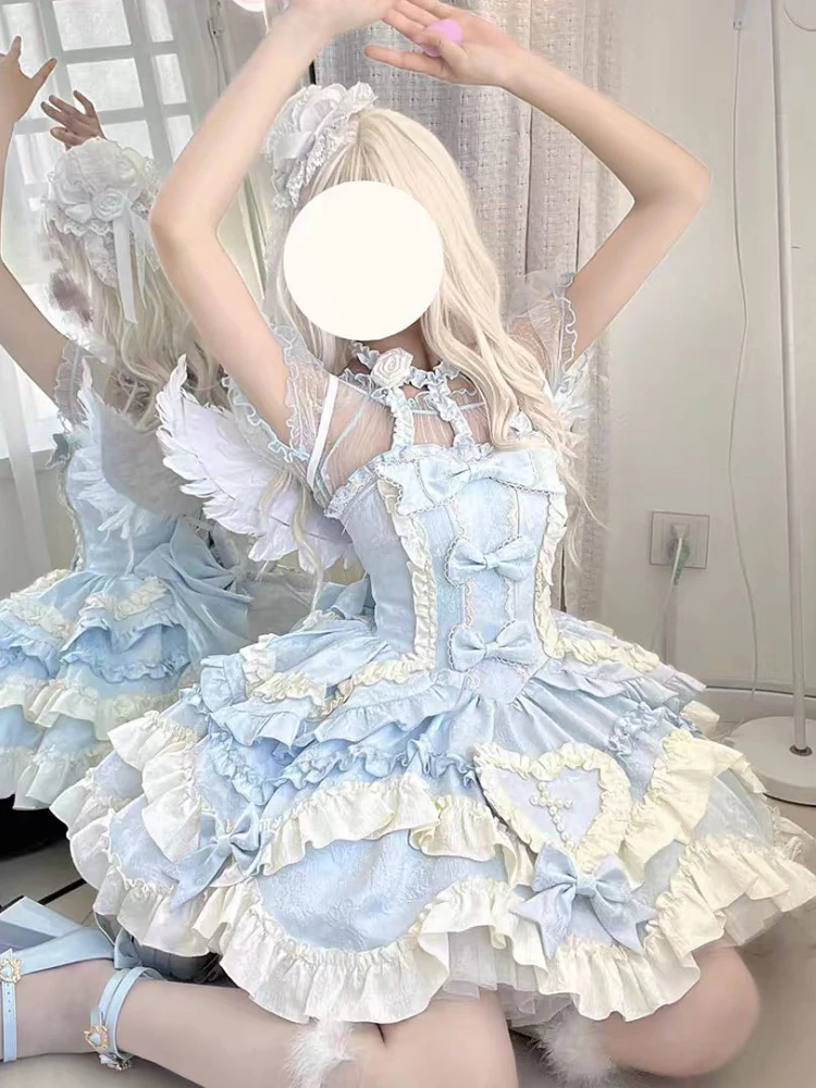 Immagine di Abito Lolita Kawaii con Fiocco e Spalle Scoperte