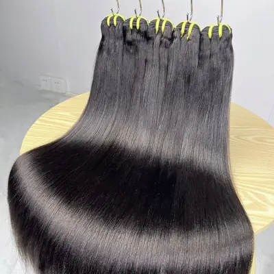 Image de Extensions Cheveux Humains Vierges Noirs Naturels