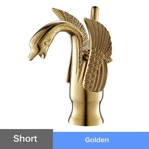 Image de Robinet Mitigeur Cygne Doré - Élégance & Fonctionnalité