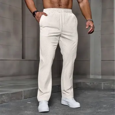 Image de Pantalon Homme Décontracté à Taille Élastique