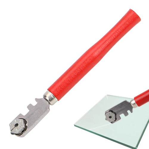 Afbeelding van Professionele Glazen Tegelsnijder met Houten Handvat – 130 mm Diamantgetipte Draagbare Glassnijder voor Handgereedschap