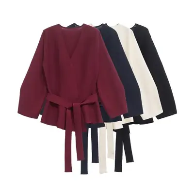 Blazer Tricoté Femme - Style Rétro & Élégant