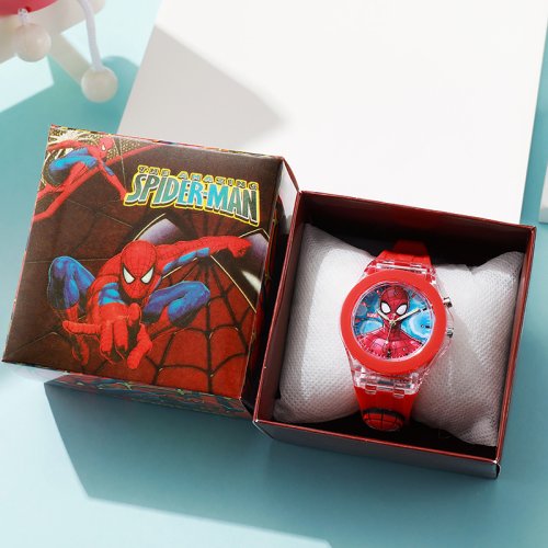 Afbeelding van Leuke Cartoon Mickey en Spiderman Kinderhorloges met Flitslicht en Siliconen Band - Ideaal voor Meisjes en Jongens