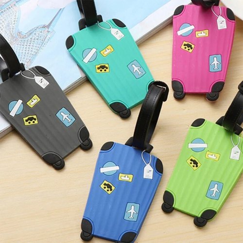 Imagen de Etiqueta de Equipaje de Silicona con Diseño Tridimensional para Maletas y Mochilas – Identificación Segura y Anti-Pérdida