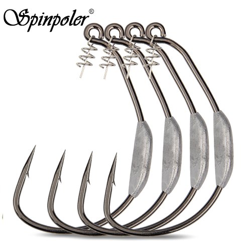Afbeelding van Spinpoler Raptor Haken Heavy Duty Gewogen Swimbait Wedless 5,0 - 7,0 - 10,0 cm met Brede Opening voor Zacht Aas – Ideaal voor Zoet- en Zoutwatervissen