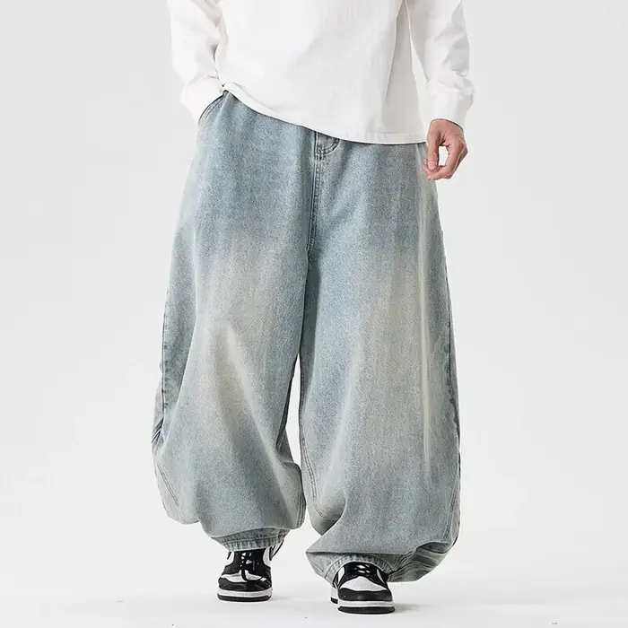 Image de Jeans Harajuku Baggy Délavé Homme Style Y2K Punk