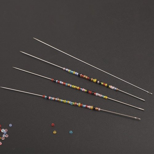 Afbeelding van 30 stuks metalen kralen naalden voor sieraden maken – ideaal voor threading, armbanden, kettingen en DIY sieradengereedschap