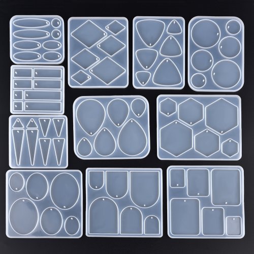 Image de Moule Silicone Rond pour Pendentifs en Résine Époxy
