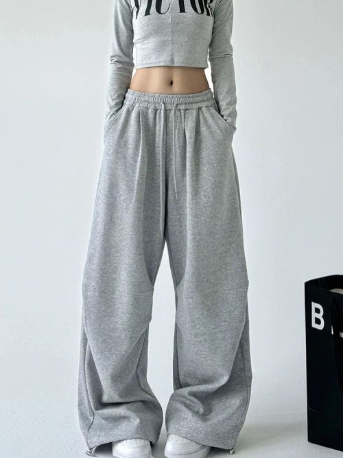 Image de Pantalon Harajuku Baggy Gris - Style Streetwear 2025