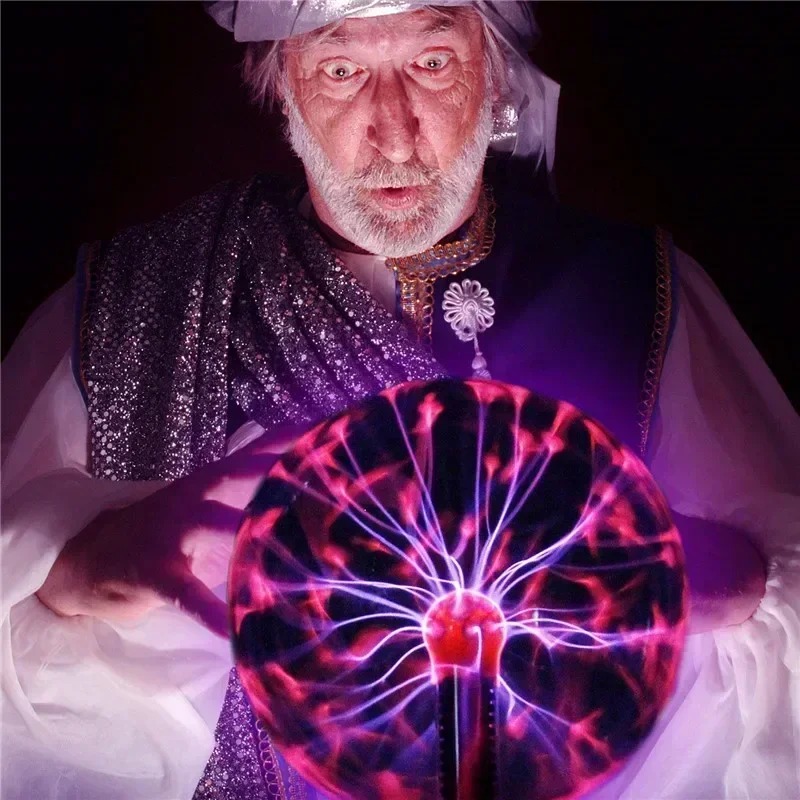 Image of Magic Crystal Plasma Ball Touch Lamp – 3 to 8 Inch LED Night Light with Electrostatic Flash Effects for Kids' Rooms, Birthday & Christmas Gifts