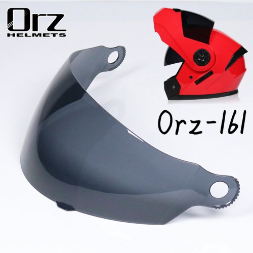Image of Premium Flip-Up Lens Replacement Shield for Full-Face Motorcycle Helmet Visor - Compatible with ORZ 161 Model
