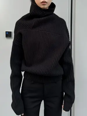 Image de Pull Gothique Noir Y2K Harajuku - Style Vintage des Années 2000