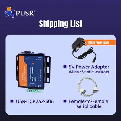 Image de Convertisseur Série Ethernet RS232/RS485 vers TCP/IP - Passerelle Modbus