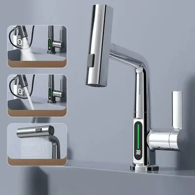 Image de Robinets de cuisine intelligents avec affichage numérique