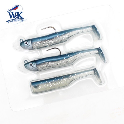 Image of Premium 6cm Soft Plastic Slinkly Shad Lure Kit with 5g Jig Head – Realistic Mud Minnow Design for Rock Fishing and Swing Baiting