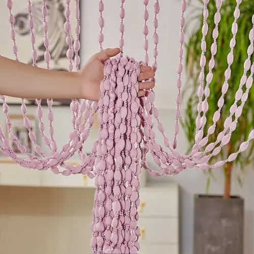 Image de Rideaux de Porte Perles Lanterne - Décoration Élégante pour Mariage & Hôtel