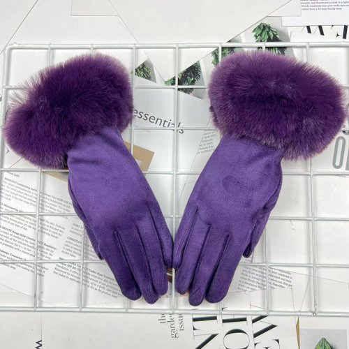 Immagine di Guanti Invernali Touch Screen in Pelliccia Sintetica