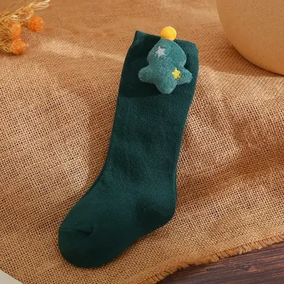 Image de Chaussettes de Noël pour Bébé Fille - Coton Doux avec Nœud