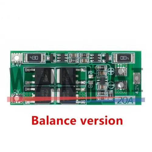 Image de BMS 2S 20A pour Batterie Li-ion 18650 - Protection & Équilibrage