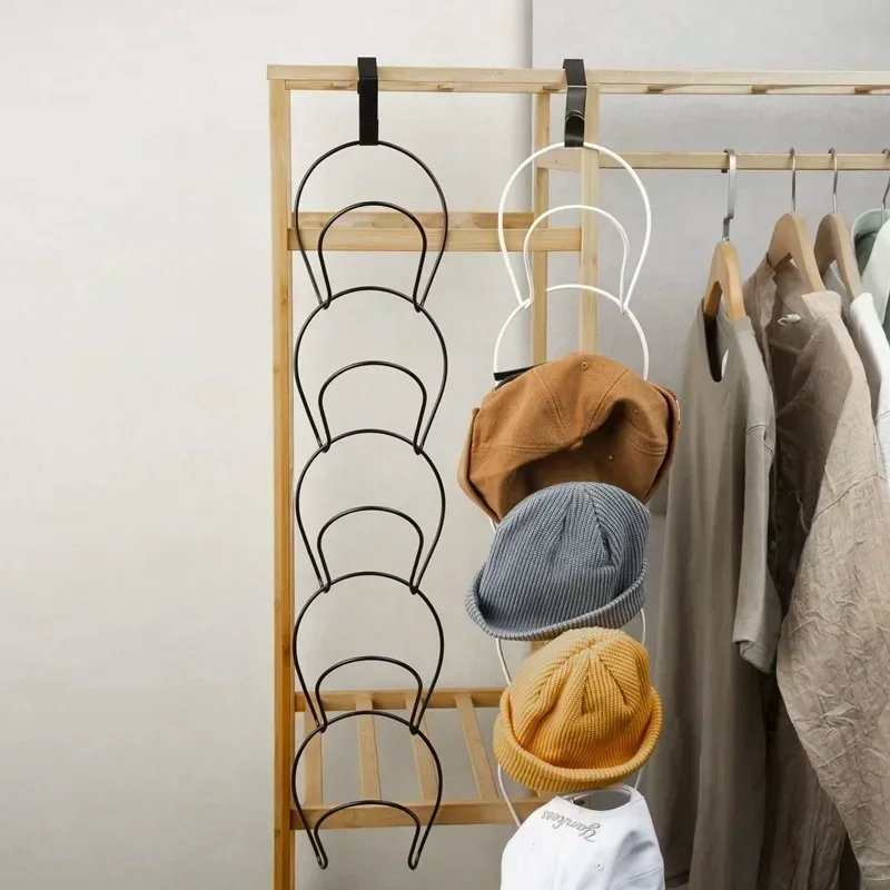 Imagen de Organizador de Puerta con Estantes y Ganchos para Sombreros, Bufandas, Bolsas y Gorras – Solución de Almacenamiento para Armario y Dormitorio