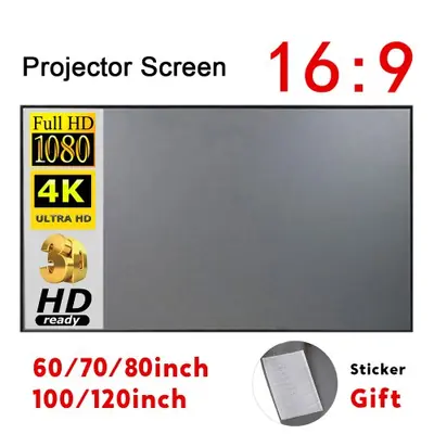 Écran de Projection Portable Anti-Lumière - 60 à 120 Pouces