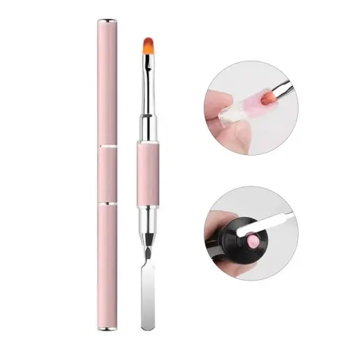 Image de Pinceau & Spatule 2 en 1 pour Gel Acrylique