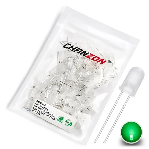 100pcs zielony matowy