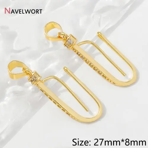 Image de Fermoirs Pendentifs Plaqué Or 18K - Pour Création de Bijoux