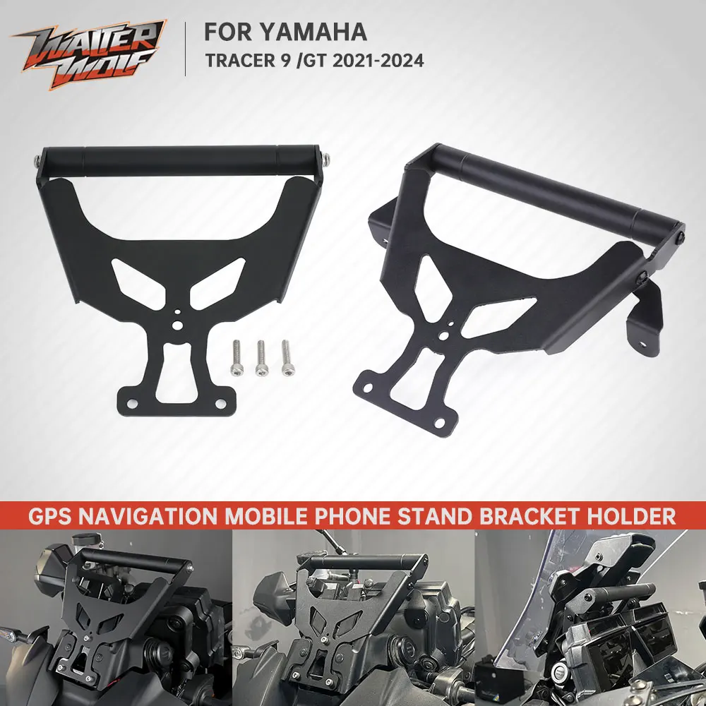 Imagen de Soporte de Montaje para Navegación GPS y Teléfono Móvil Compatible con Yamaha Tracer 9GT - Extensión de Barra de Manillar para Motocicleta