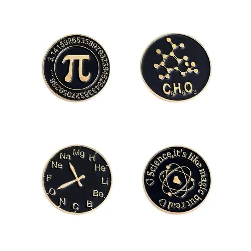 Image de Broches Atomiques - Symboles du Tableau Périodique