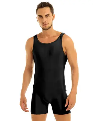 Image de Body Sans Manches Homme - Justaucorps Extensible pour Sport & Gymnastique