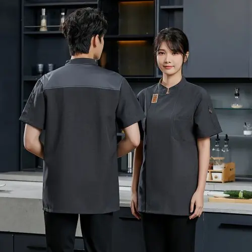 Image de Uniforme de Chef Noir - Tenue Professionnelle pour Cuisine
