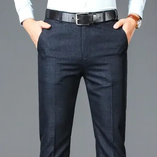 Image de Pantalon Homme Costume Classique Taille Haute