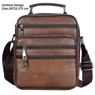 Image de Sac Bandoulière Homme Cuir Luxe - Élégant & Pratique