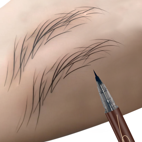 Afbeelding van Ultrafijn ultrafijn wenkbrauwpotlood waterdicht professioneel zweetbestendig vloeibare eyeliner Wenkbrauw dual-purpose duurzame make-up kunst