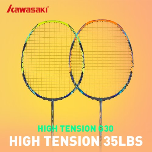 Imagen de Raqueta de Bádminton Kawasaki Profesional de Alta Tensión 35lbs, Modelo G30, Fabricada en Grafito de Alto Rendimiento con Diseño Ergonómico y Potencia Maxima
